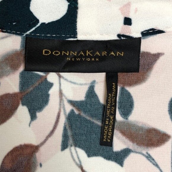 Donna Karan NY Pink Green Floral Sleeveless Top - Picture 4 of 7